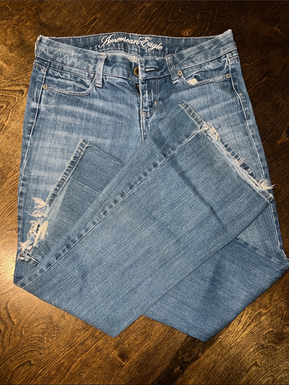 American Eagle Outfitters Medium Blue Wide Leg Jeans - Picture 4 of 4
